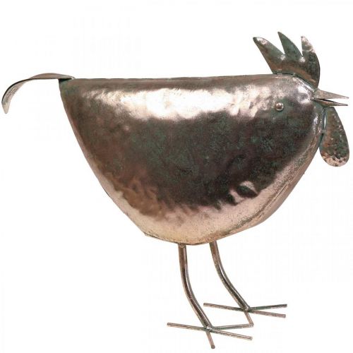 kohteita Deco Chicken Metal Deco Metal Bird Metallic Rosé 51×16×36cm