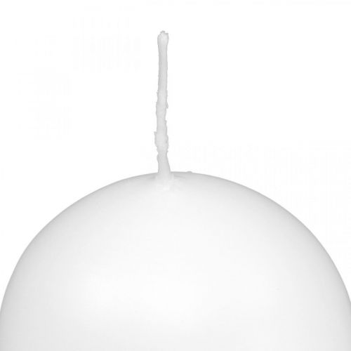 Floristik24 Koristekynttilät valkoiset pallokynttilät Adventtikynttilät Ø60mm 16 kpl