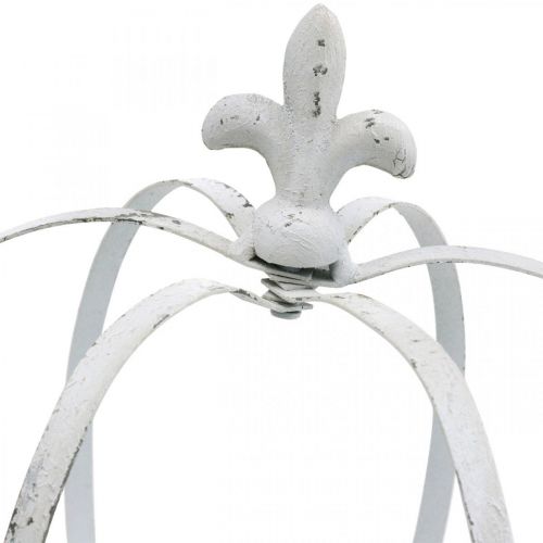 Floristik24 Deco Crown Valkoinen Shabby Chic Metalli Puutarhakoriste 3 kpl sarja