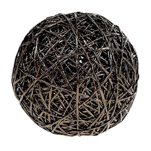 Deco Ball Tummanruskea Ø15cm | Floristik24.fi