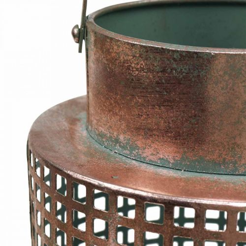 kohteita Koristeellinen lyhtylyhty metallia kahvaruusulla Ø18cm H29cm