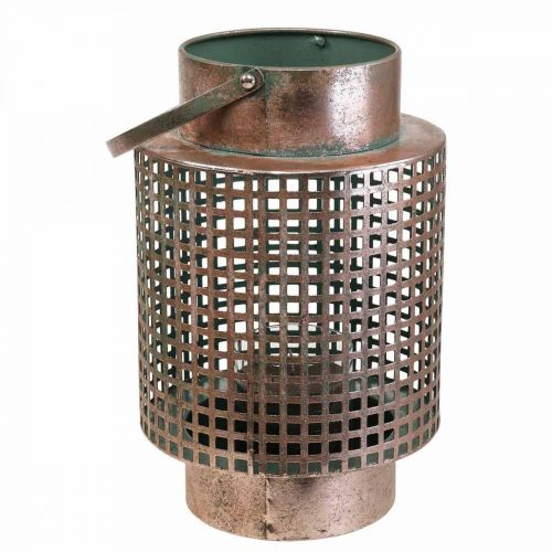 Koristeellinen Lyhty Lyhty Metalli kahva Ruusu Ø18cm K29cm