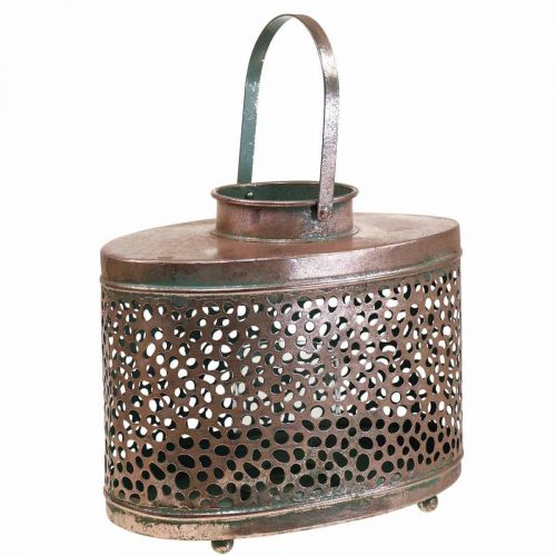 kohteita Deco-lyhty soikea pöytäkoriste metallia 27×16×23cm