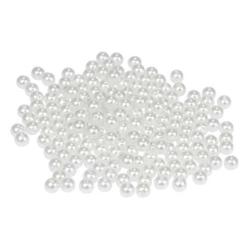 Koristehelmet askarteluhelmien pujottamiseen valkoiset 6mm 300g