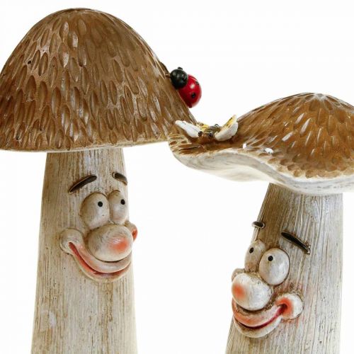 Deco-sienet Syyskoristeen hauskoja sieniä Ø15/12cm K22/25cm 2kpl