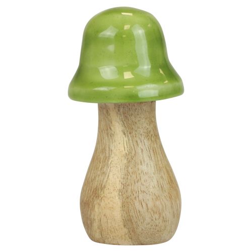 kohteita Koristesienet puiset puiset sienet vaaleanvihreät kiiltävät H6/8/10cm 3 kpl setti