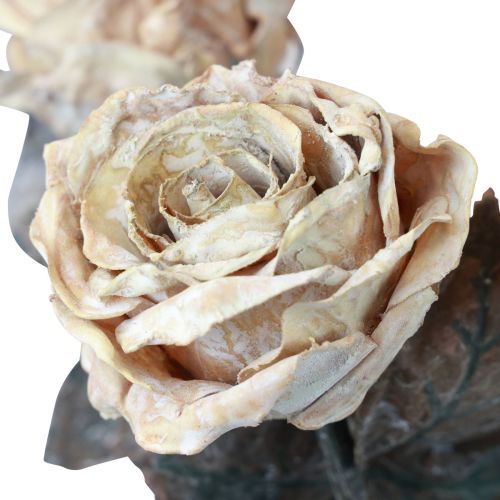 Koristeruusut Kermanvalkoiset Keinotekoiset ruusut Silkkikukat Antiikkilook L65cm 3 kpl pakkaus