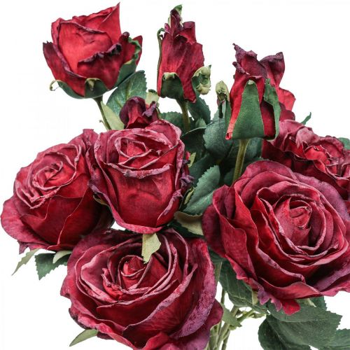 Deco ruusut punaiset tekoruusut silkkikukat 50cm 3kpl