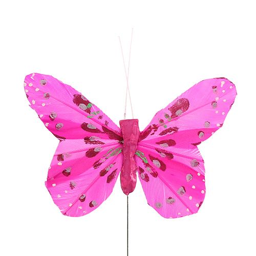 Deco perhonen pinkki-vaaleanpunainen lajike. 6cm 24kpl | Floristik24.fi