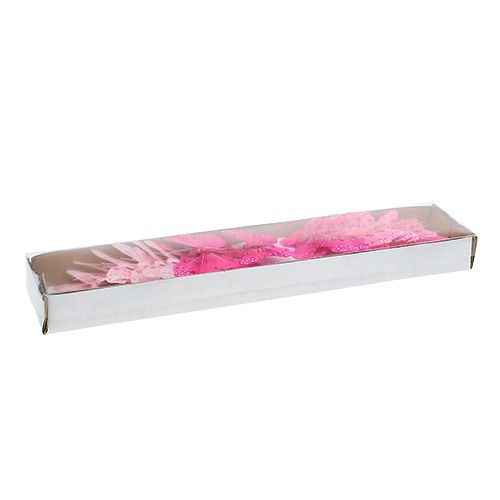 Deco perhonen pinkki-vaaleanpunainen lajike. 6cm 24kpl | Floristik24.fi