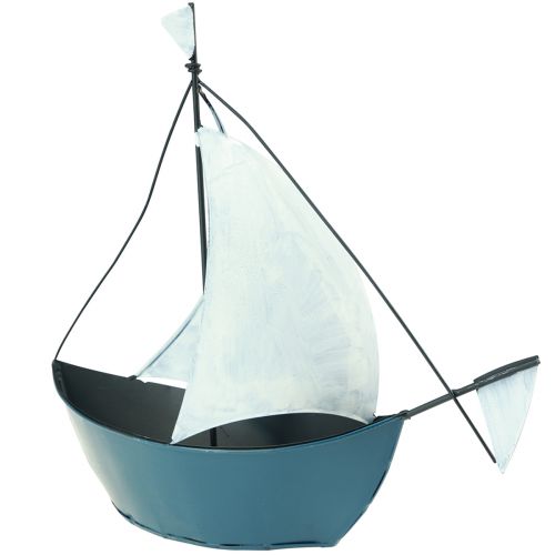 Floristik24 Koristeellinen purjevene metallilaiva koristeluun 32,5×10×29cm