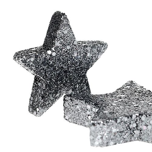 Floristik24 Koristetähdet ripotettavaksi 4-5cm Musta 40kpl
