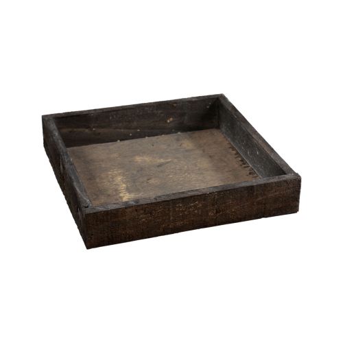 Floristik24 Koristeellinen tarjotin neliönmuotoinen puinen tarjotin ruskea 20×20×3,5 cm