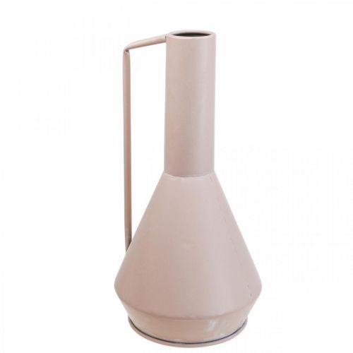 Koristemaljakko metallinen koristekannu vaaleanpunainen 19,5cm K38,5cm