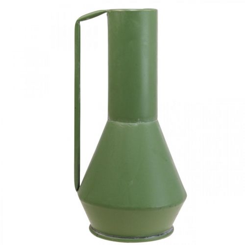 kohteita Koristeellinen maljakko metalli vihreä kahva koriste kannu 14cm K28.5cm