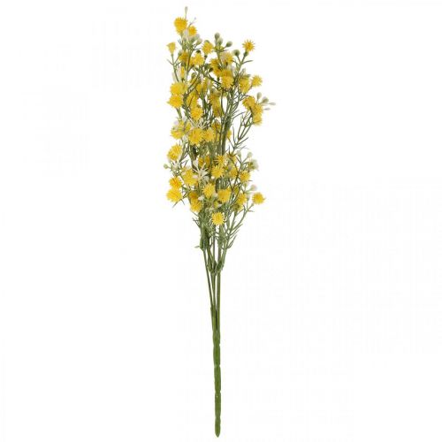 Floristik24 Koristeoksat keinotekoinen mimosa kimppu hopea akaasia H35cm