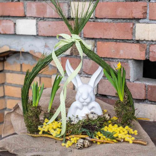 Floristik24 Deco kani valkoinen, rintakuva kanin pää, keraaminen H21cm