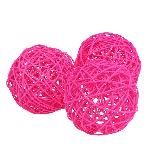 Floristik24 Dekoball Pink 10cm 6kpl