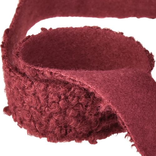 kohteita Koristenauha Bordeaux&#39;n villakuvioinen leveä kangasnauha 40mm 8m