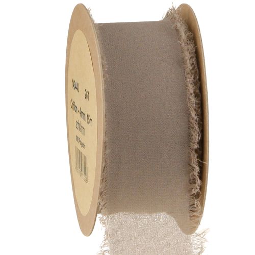 Koristenauha ruskea sifonkinauha mudanruskea 40mm 15m