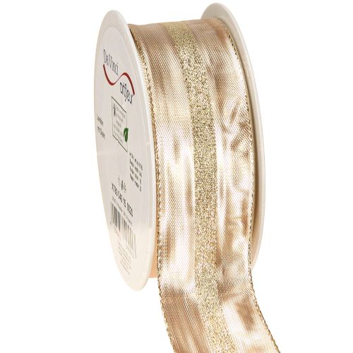 Floristik24 Koristenauha kulta glitter nauha Joulunauha 40mm 20m