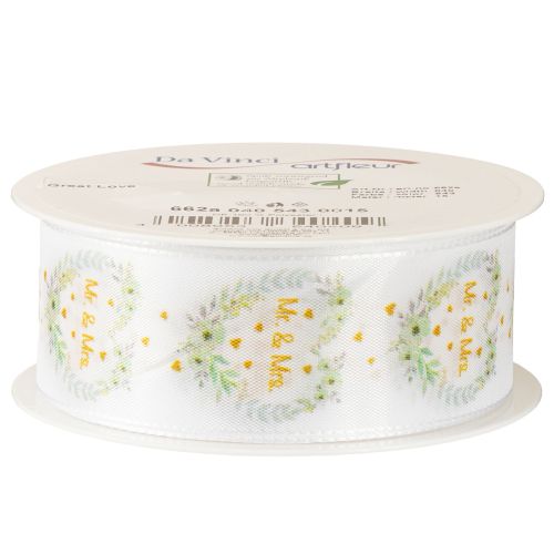 kohteita Hääkoristeellinen satiininauha ”Mr. & Mrs.” tyylikkääseen sisustukseen