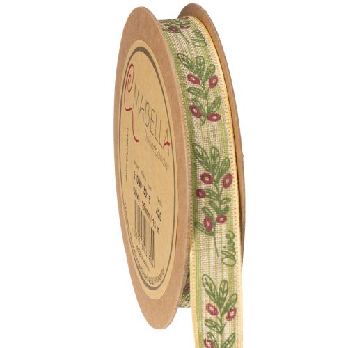 Lahjanauha oliivinoksa tyylikkäillä oksilla ja oliiveilla 1,5 cm 15 m