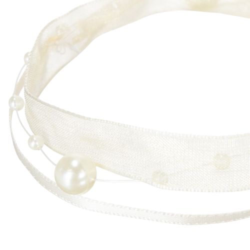 kohteita Koristeellinen helminauha, kermanvärinen, 20 mm, 5 m