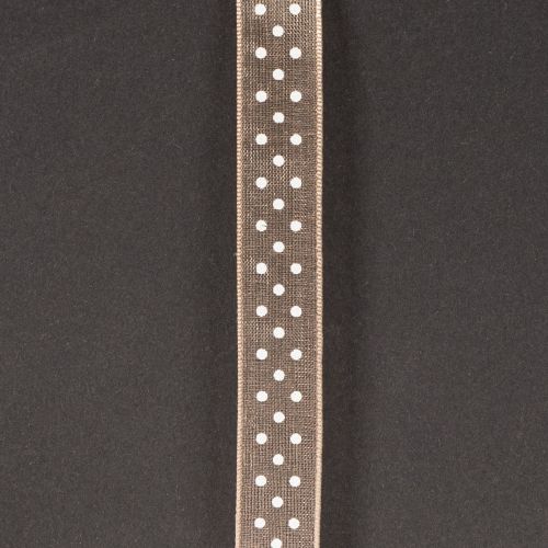 kohteita Lahjanauha pilkuilla tyylikkäisiin hääkoristeisiin ja luovaan pakkaamiseen, 1,5 cm leveä, 20 m pitkä