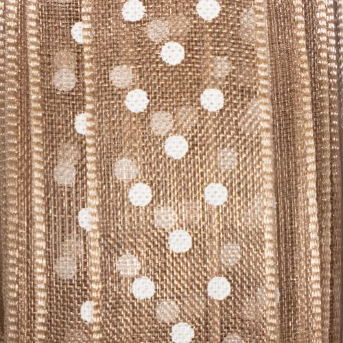 kohteita Lahjanauha pilkuilla tyylikkäisiin hääkoristeisiin ja luovaan pakkaamiseen, 1,5 cm leveä, 20 m pitkä