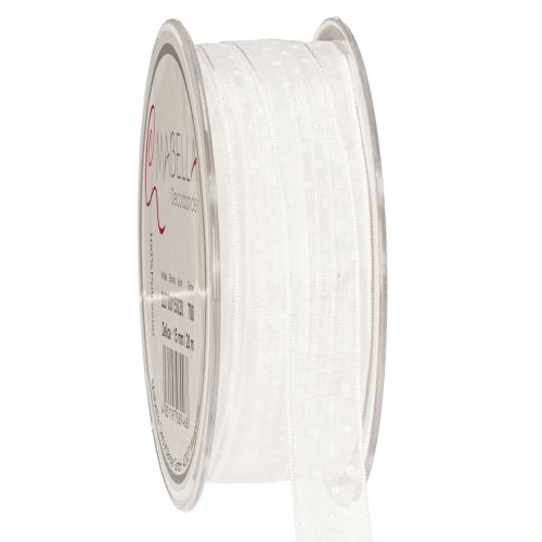 Floristik24 Juhlava koristenauha lahjojen ja askarteluprojektien koristeluun, 1,5 cm leveä, 20 m pitkä