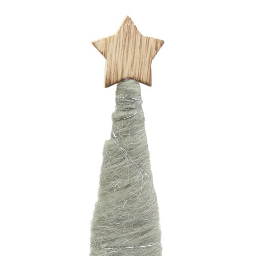 Floristik24 Koristeelliset puut huopasta luonnollista, valkoinen 33cm 3kpl