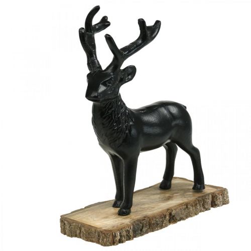 Floristik24 Deco Deer Deco Poro Metalli Puu Musta K25cm