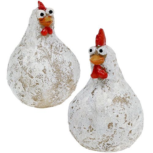Floristik24 Dekofiguren-kana ja kukko 5,5 cm - 6,5 cm 6 kpl