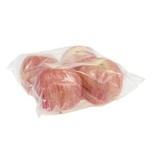 Floristik24 Koristeelliset hedelmät koristeellinen omena punainen-oranssi Ø9cm 4kpl