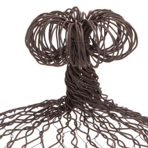 Koristeellinen metallinen kello, kiipeilyapu, metallihuppu, ruskea, ruosteenvärinen, K50/41cm Ø30/25cm, 2 kpl setti | Floristik24.fi