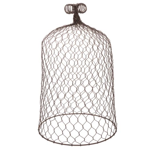 Koristeellinen metallinen kello, kiipeilyapu, metallihuppu, ruskea, ruosteenvärinen, K50/41cm Ø30/25cm, 2 kpl setti | Floristik24.fi