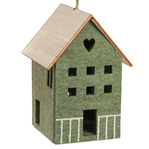 kohteita Koristeellinen ripustinhuopa koristelu talonvihreä luonnollinen 6cmx8cmx11cm 4 kpl