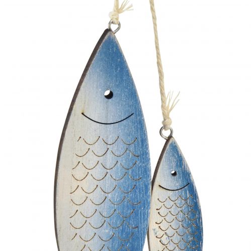 kohteita Koristeellinen ripustinkalan sininen valkoinen suomu 11,5/20cm 2 kpl setti