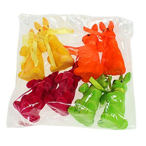 Floristik24 Koristeelliset kanit istuvat parvella monivärisiä H14,5 cm 8kpl