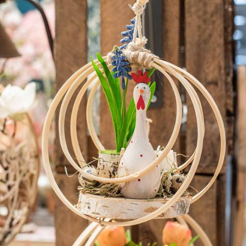 Floristik24 Koristeellinen kanapuu valkoinen koristefiguuri pääsiäinen Ø5cm K15cm 2kpl