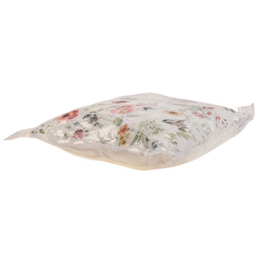 Floristik24 Koristetyyny kesäkoristetyyny kukilla/lintuilla 37x37cm