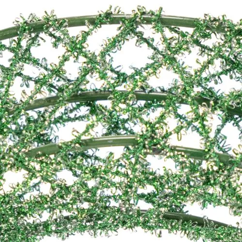 Vihreä koristeellinen metalliverkkokranssi tee-se-itse-projekteihin, 19 cm, 2 kpl | Floristik24.fi