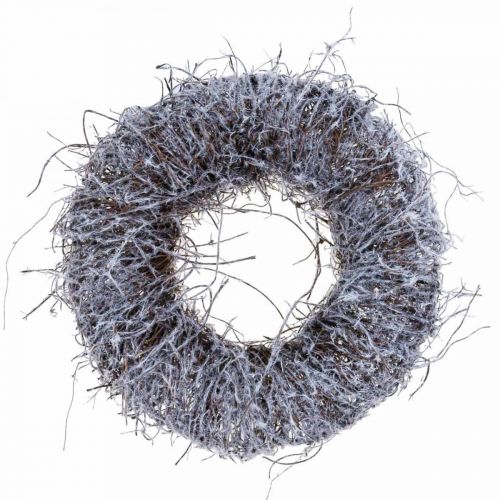 Koristeellinen seppele luonto, viiniköynnösseppele, luonnonseppele Ø25cm lunta