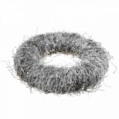 Floristik24 Koristeellinen seppele luonto, viiniköynnösseppele, luonnonseppele Ø45cm lunta