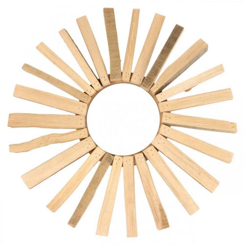 Koristeellinen seppele puinen seppele kuvio aurinko rustic vintage Ø40cm