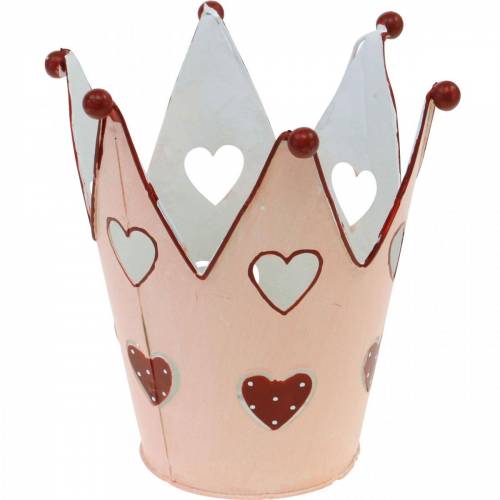 Floristik24 Koristeellinen kruunu, metallinen lyhty, istutin ystävänpäivänä, metallinen koriste sydämellä