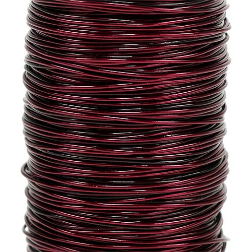 kohteita Deco Emaled Wire Wine Red Ø0.50mm 50m 100g