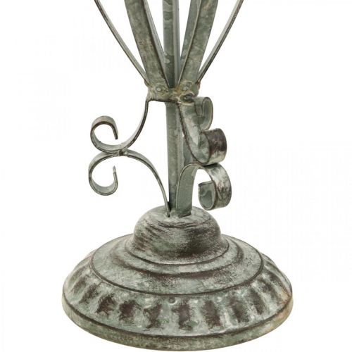 Seppeleteline metallinen antiikki look, pöytäkoristelu shabby chic H51cm