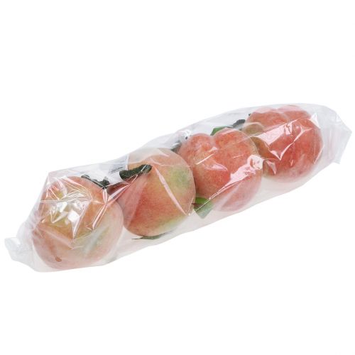 Floristik24 Deco hedelmä persikka pinkki Ø8cm L10cm 4kpl